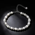 S925 Sterling Silver Natural Pearl Crystal Ball Bracelet