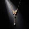 S925 Pave‑Set Butterfly Y‑Shape Zircon Necklace S925 Pave‑Set Butterfly Y‑Shape Zircon Necklace