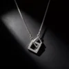 S925 Interlocking Square Cubic Zirconia Necklace S925 Interlocking Square Cubic Zirconia Necklace