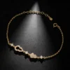 S925 Silver CZ Gourd Charm Chain Bracelet S925 Silver CZ Gourd Charm Chain Bracelet