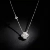 Clover Motif S925 Sterling Silver CZ Necklace