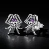 Skull Spider S925 Silver Stud Earrings