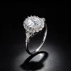Vintage Halo Round S925 Silver Ring