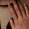 Skeleton Hands Hug S925 Silver Open Ring