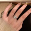 Vintage Halo Round S925 Silver Ring