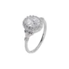 Vintage Halo Round S925 Silver Ring