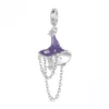 Glow‑in‑the‑Dark Witch Hat S925 Silver Charm