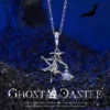 Glow‑in‑the‑Dark Witch S925 Silver Dangle Charm