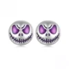 925 Silver Glow‑in‑the‑Dark Skull Stud Earrings