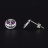 925 Silver Glow‑in‑the‑Dark Skull Stud Earrings