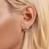 Heart Gem Skull S925 Silver Stud Earrings
