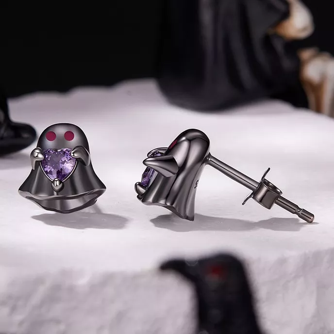 Cute Ghost S925 Sterling Silver Stud Earrings Cute Ghost S925 Sterling Silver Stud Earrings