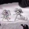 Skull Spider S925 Silver Stud Earrings