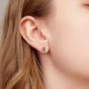 S925 Silver Skeleton Hand Heart Hoop Earrings S925 Silver Skeleton Hand Heart Hoop Earrings