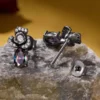 Black Rose Mystic Topaz S925 Stud Earrings