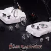 Skeleton Hand S925 Silver Open Ring with Rainbow Crystal