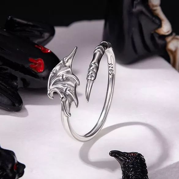 Devil Wing S925 Silver Open Ring Devil Wing S925 Silver Open Ring