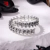 925 Sterling Silver Spine Open Ring