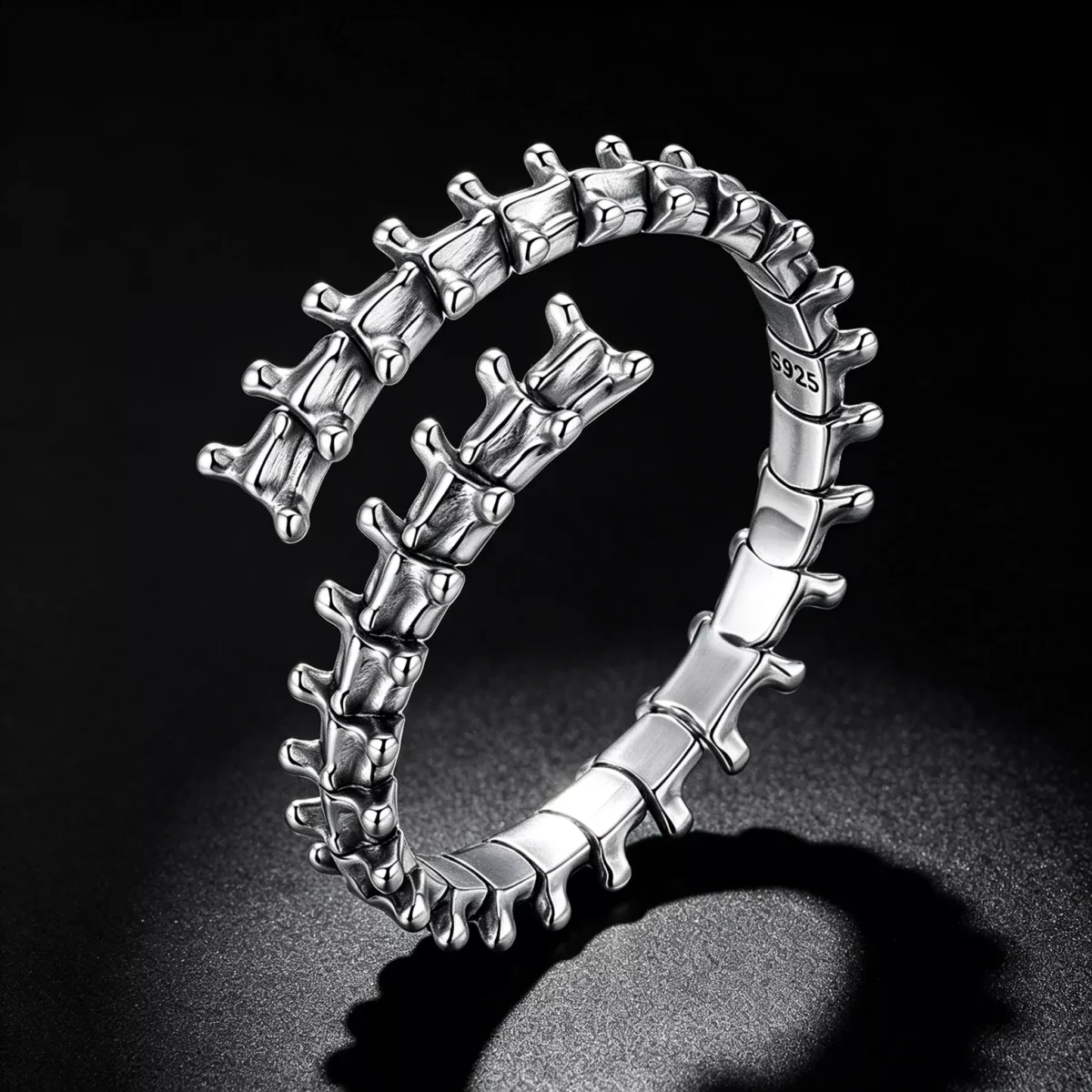 925 Sterling Silver Spine Open Ring 925 Sterling Silver Spine Open Ring