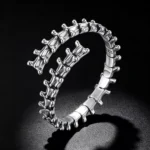 925 Sterling Silver Spine Open Ring