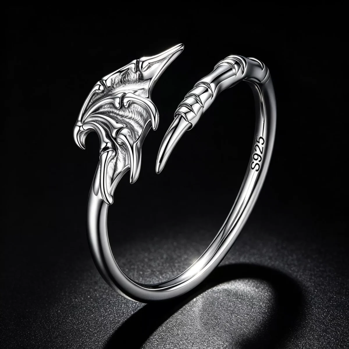 Devil Wing S925 Silver Open Ring