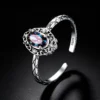Vintage Filigree Mystic Topaz S925 Silver Ring Vintage Filigree Mystic Topaz S925 Silver Ring