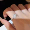 S925 Shell Clover Adjustable Ring